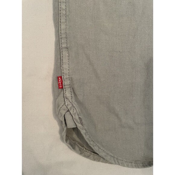 Levi Shirt Men Size XL Gray Short Sleeve Stretch Button Up - Picture 5 of 8